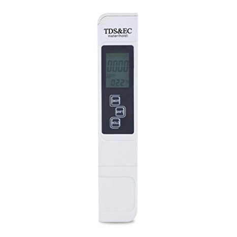 Excelvan Digital Water Quality Tester TDS EC Meter for Household Drinking Water, Aquariums, Ponds