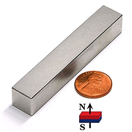 CMS Magnetics Super Strong Grade N50 Neodymium Rare Earth Magnet 3x1/2x1/2 Inches - One Piece
