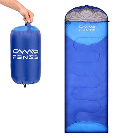 CampFENSE Sleeping Bag (Temperature Rating: 30℉-60℉) Lightweight   Portable Backpacking Outdoor Hiking Camping Tools Gear for Kids Youth Adult Men Women with Storage Bag