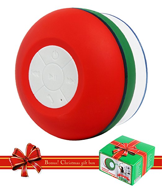 BEST CHRISTMAS GIFT Wireless Bluetooth Shower speaker Water Resistant with Built-in Mic And LED lights Compatible with all Bluetooth devices