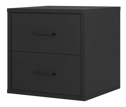 Foremost 327406 Modular 2-Drawer Cube Storage System, Black