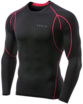 Tesla Men's Long Sleeve T-Shirt Baselayer Cool Dry Compression Top