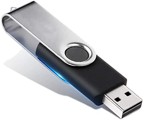 USB Flash Drive, USB 2.0 Memory Stick Thumb Drive Jump Drive Fold Storage Pendrive Swivel Design, Black (1TB)
