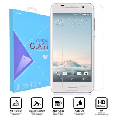 HTC One A9 Screen Protector, YVBOX 0.26mm 9H Scratch Resistant Shatterproof Tempered Glass Screen Protector Film Ballistics Glass for HTC One A9 - Crystal Clear