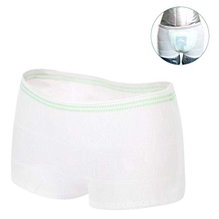 Incontinence Aid Pant, 10pcs/ Set Reusable Washable Incontinence Aid Underwear Mesh Pants for Elderly Maternity People(XL)