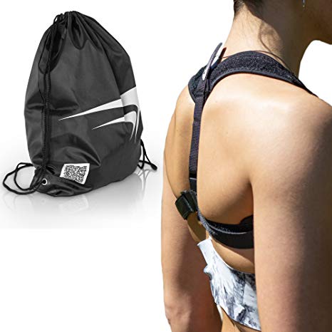 Black Backbrace Posture Corrector Back-Support - Adjustable Upper Back Brace for Men and Women with Thoracic and Shoulder Pain - Discreet with No-Pinch Low Profile, to Wear Beneath Clothing