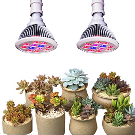 CO-Z LED Plant Grow Light for Indoor Plant, 3 Wavelengths (24W, Pack of 2pcs)