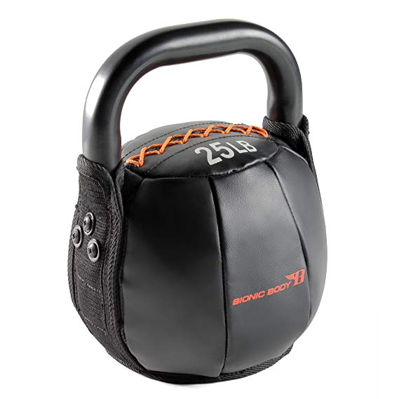 Bionic Body Soft Kettlebell with Handle - 10, 15, 20, 25, 30 lb. for weightlifting, conditioning, strength and core training
