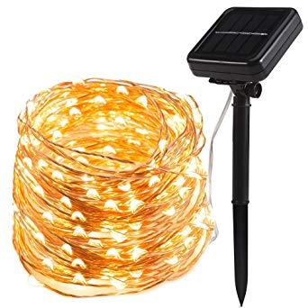 TryLight Solar Powered String Lights,200 LED 72 Feet 8 Modes Copper Wire Fairy Light for Patio,Garden,Home,Wedding,Pathway,Party Decorations