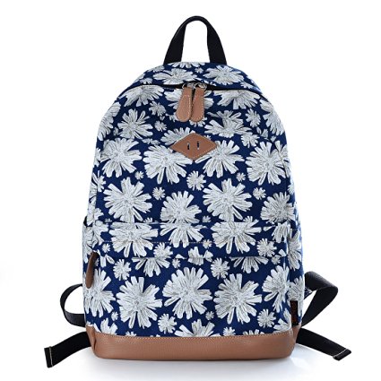 Douguyan Casual Fashion Print Backpack for Girls and Women Cute School Rucksack