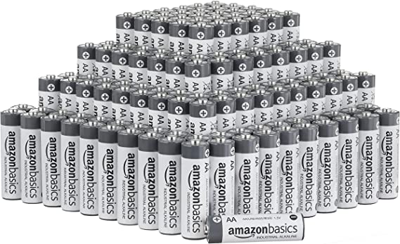 Amazon Basics 200 Pack AA Industrial Alkaline Batteries, 5-Year Shelf Life, Easy to Open Value Pack