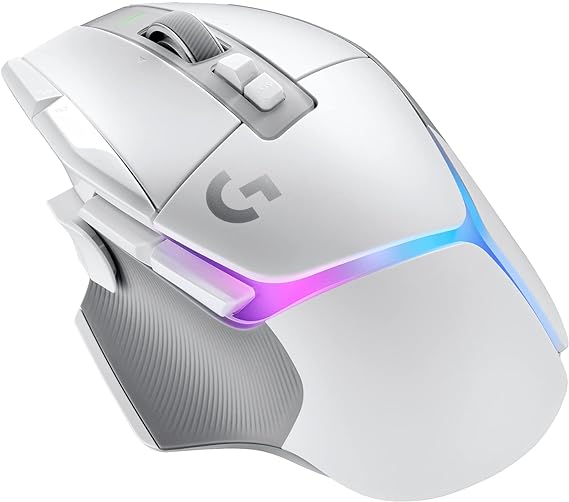 Logitech G502 X Plus Lightspeed Wireless RGB Gaming Mouse - White - LIGHTFORCE Hybrid switches, LIGHTSYNC RGB, Hero 25K Gaming Sensor, Compatible with PC