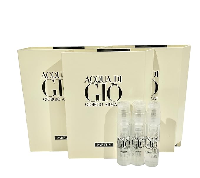 GIORGIO ARMANI Men Acqua Di GIO PARFUM Sample Spray Perfume 1.2ml /.04 oz - 3 PCS set