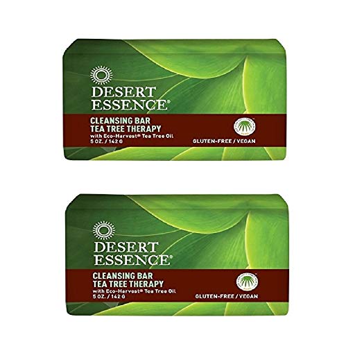 Desert Essence Bar Soap, Tea Tree Therapy, 5 Ounce (Pack of 2)