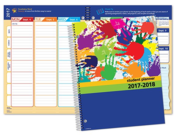 Dated Elementary Student Planner for Academic Year 2017-2018 (Matrix Style - 8.5"x11")