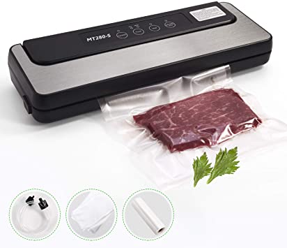 TookMag Vacuum Sealer Machine, Food Sealers Vacuum Packing Machine,Automatic Food Sealer for Food Savers w/Starter Kit|Easy to Clean|Dry & Moist Food Modes| Compact Design