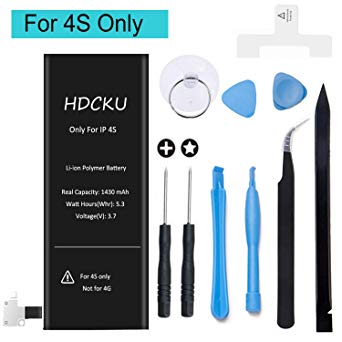 HDCKU Battery Replacement Kit for iPhone 4S Battery,A1431, A1387