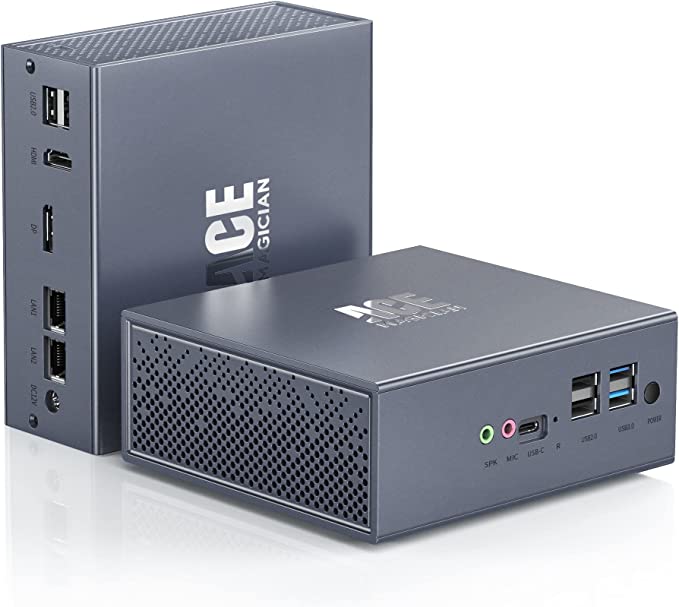 ACEMAGICIAN Mini PC Intel N95 12th-Gen, 16GB DDR4 512GB SSD Mini Desktop Computer, HDMI & Display Port Support Dual 4K@60, Windows 11, Dual Gigabit Ethernet for Daily Use at Home, Office