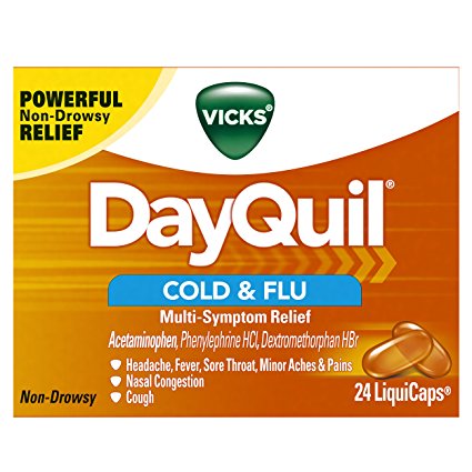 Vicks DayQuil Cough Cold and Flu Relief, 24 LiquiCaps