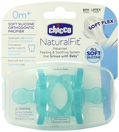 Chicco Pacifier Soft Silicone, Blue, 0 Months Plus