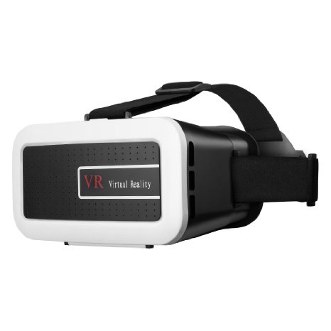 Cymas 3D VR Virtual Reality Headset Glasses with Adjustable Head Belt for 4.0 to 6.0 inches Smartphones iPhone 6 6S 6S Plus , Samsung Galaxy S6/S7/S7 edge for 3D Movies/Games