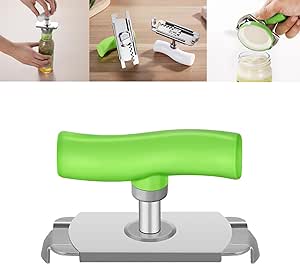 Can Opener,2024 New Effortless Jar Opener,Stainless Steel Can Opener for Seniors to Easily Open Cans,Hassle-Free Lid Opener for Cooking Everyday Use(Green)