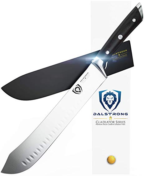 Dalstrong - 10" Bull Nose Butcher Breaking Knife - Gladiator Series - HC Steel - Sheath Guard Included