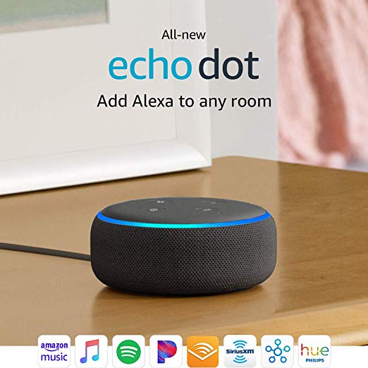 Certified Refurbished All-new Echo Dot (3rd Gen) - Smart speaker with Alexa - Charcoal