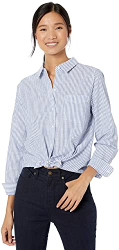 Amazon Brand - Goodthreads Women's Washed Cotton Boyfriend Shirt