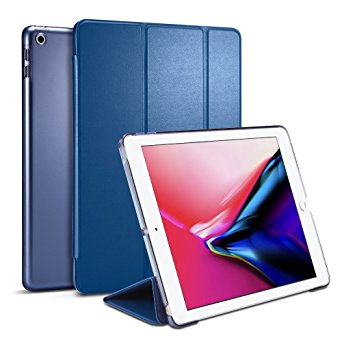 iPad 9.7 Case, iPad 9.7 2017 Case, iPad 9.7 2018 Case, Spigen Smart Fold, Trifold Stand with Auto Sleep and Wake Function, Hard PC Back Cover and Soft Microfiber interior for Apple iPad 9.7 (2017/2018) - Blue