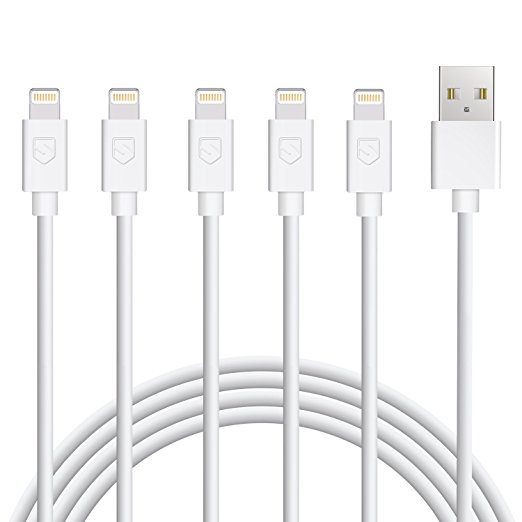 Sundix iPhone Charger 5Pack 3FT Lightning Cable Charging and Syncing Cable Compatible with iPhone X/ 8/ 8 Plus/ 7/7 Plus 6/6S Plus 5S/5C/5, iPad Pro/Air 2,iPod Nano 7th gen