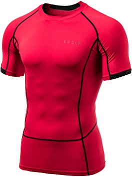 Tesla Men's Cool Dry Compression Baselayer Short Sleeve T Shirts MUB13/MUB03