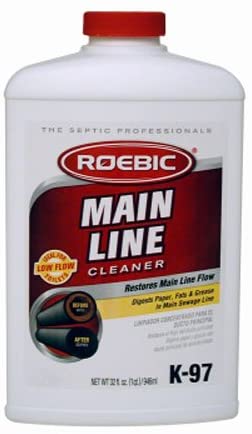 Roebic K-97-Q-4 Laboratories, K-97 Main Line Cleaner, 32-Ounce, Grease in Sewer and Septic Systems, 32 Ounces