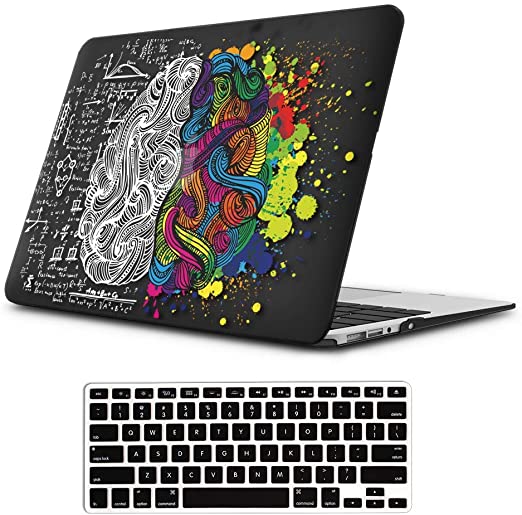 iLeadon MacBook Air 13 Inch Case 2020 Model:A2337 M1/A1932/A2179, Plastic Hard Shell Laptop Case and Keyboard Cover Compatible with Newest MacBook Air 13 with Touch ID Retina Display, Brain
