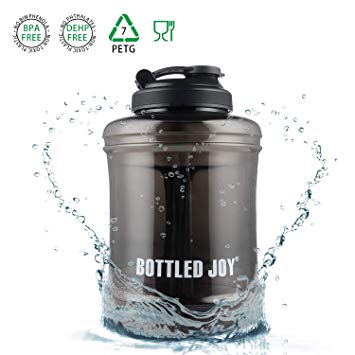 Large Water Bottle Big Sports Water Jug Mammoth Mug Huge Wide Mouth Water Bottle 2.5 Litre Men Handheld Fit Leakproof Jug Gym Canteen Travel Outdoor Camping Sturdy BPA-Free PETG Material