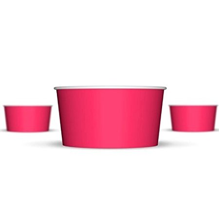 6 oz Paper Hot/Cold Ice Cream Cups - 100ct (Pink)