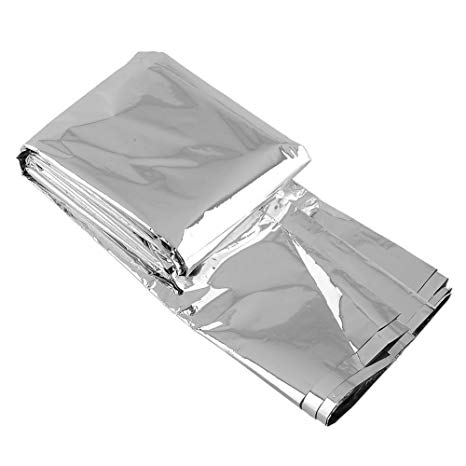 Forfar Silver Waterproof Emergency Tent Kits Folding Survival First Aid Camping Hiking Rescue Thermal Space Blanket Cover