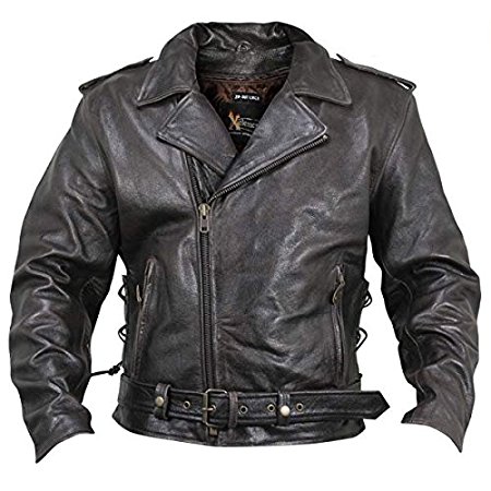 Xelement XS589 Classic Mens Brown Leather Jacket - X-Large