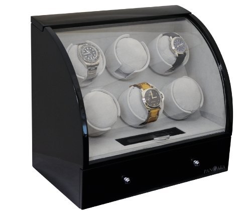 Pangaea Six Automatic Watch Winder for 6 Watches (Black) Q600