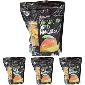 Kirkland Signature Organic Dried Mango, 40 Ounce (Pack of 4)