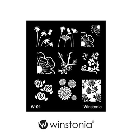 Winstonia Nail Art Stamping Image Plate Series 1 - Floral