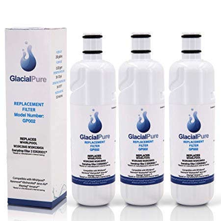 Glacial Pure Refrigerator Water Filter Drop 2 kenmore 9082 Water Filter 2 W10413645A EDR2RXD1 Pack of 3