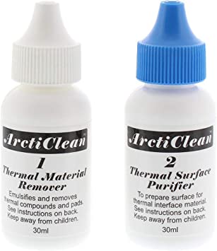 ArctiClean 60ml Kit 1 & 2 Thermal Grease Paste Compound Remover and Purifier (Limited Edition)