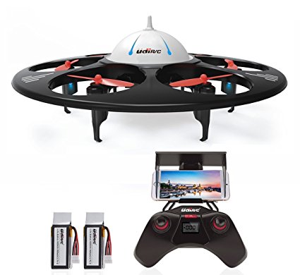 UDI U845 UFO Quadcopter Live Video WiFi FPV Drone with HD Camera Headless Mode Extra Battery