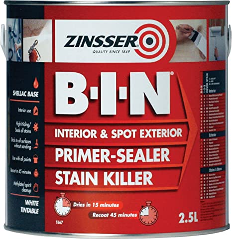 Zinsser 2.5 Litre Bin Shellac Primer Sealer