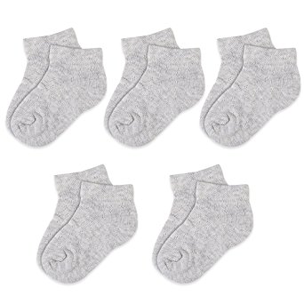 OLABB Toddler Socks White No Show Thin for Summer Ankle Socks 5 Pack