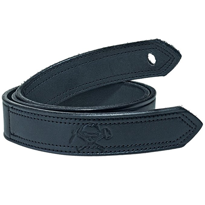 Working Person's 6530 1.5inch Full Grain Black Leather Velcro Belt - Made In The USA