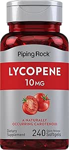 Piping Rock Lycopene 10mg | 240 Softgels | Non-GMO, Gluten Free Supplement