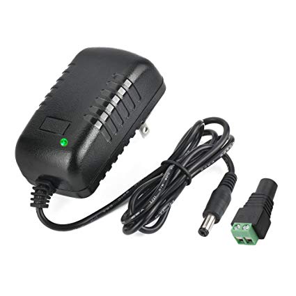 AC Adapter, YIFENG New DC 12V 2A Switching Power Supply Adapter for 100V-240V AC 50/60Hz with DC Connector Gift