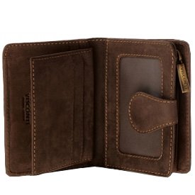 Visconti Hunter 715 Mens Bifold Wallet with Zippered Coin Purse in Oil Leather